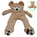 【中古】【輸入品・未使用】Life Size Huge Plush Teddy Bear Unstuffed Soft Giant Animal Toy (63 inch/ 5.2 feet)%カンマ% DIY Brown Bear for Children/ Girls Wishes%カンマ%