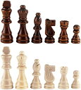 【中古】【輸入品・未使用】AMEROUS Wooden Chess Pieces 3.03%ダブルクォーテ% King%カンマ% Hand Carved Figure Figurine Chess Pawns Nature Wood Chessmen%カンマ% French Staunton