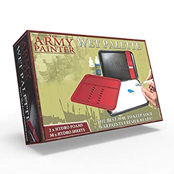 The Army Painter ウェットパレット - プレミアムブラシ保管パレット パレットシート50枚とスポンジ2枚付き ウォーゲームミニチュアモデルペイン