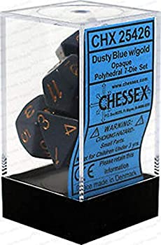 【中古】【輸入品 未使用】Chessex CHX25426 Dice-Opaque Dusty Blue/Copper Set 並行輸入品