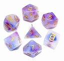 【中古】【輸入品・未使用】DND Polyhedral Dice 7-Die Dice Set Fit Dungeons and Dragons Pathfinder RPG MTG Math Role Playing Game Board Games Table Game Dice Ink E