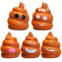 【中古】【輸入品・未使用】ledmomo キーホルダー うんち キーリング 飾り うんこ おもちゃ いたずらおもちゃ おもしろい かわいい 5個セット