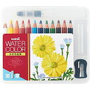 【未使用】【中古】三菱鉛筆 水彩色鉛筆 ユニウォーターカラーコンパクト 12色 第1章 UWCNCS12C1