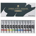 【未使用】【中古】ターナー色彩 アクリルガッシュ 12色スクールセット AG12C 11ml