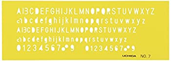 【未使用】【中古】ウチダ テンプレート No.7 英字数字定規 1-843-1007