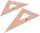 【未使用】【中古】ウチダ スモーク三角定規 30cm×2mm 1-809-8302