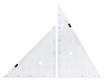 【未使用】【中古】ウチダ 方眼三角定規 30cm×2mm 1-809-5001