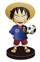 【中古】ボビングヘッド ONE PIECE シリーズ モンキー・D・ルフィ サッカー日本代表チームVer(3)