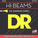 【中古】DR (デーアール) ベース弦 HI-BEAM ステンレス .045-.105 MR-45 【国内正規品】当店取り扱いの中古品についてこちらの商品は中古品となっております。 付属品の有無については入荷の度異なり、商品タイトルに付属品についての記載がない場合もございますので、ご不明な場合はメッセージにてお問い合わせください。 買取時より付属していたものはお付けしておりますが、付属品や消耗品に保証はございません。中古品のため、使用に影響ない程度の使用感・経年劣化（傷、汚れなど）がある場合がございますのでご了承下さい。また、中古品の特性上ギフトには適しておりません。当店は専門店ではございませんので、製品に関する詳細や設定方法はメーカーへ直接お問い合わせいただきますようお願い致します。 画像はイメージ写真です。ビデオデッキ、各プレーヤーなど在庫品によってリモコンが付属してない場合がございます。限定版の付属品、ダウンロードコードなどの付属品は無しとお考え下さい。中古品の場合、基本的に説明書・外箱・ドライバーインストール用のCD-ROMはついておりませんので、ご了承の上お買求め下さい。当店での中古表記のトレーディングカードはプレイ用でございます。中古買取り品の為、細かなキズ・白欠け・多少の使用感がございますのでご了承下さいませ。ご返品について当店販売の中古品につきまして、初期不良に限り商品到着から7日間はご返品を受付けておりますので 到着後、なるべく早く動作確認や商品確認をお願い致します。1週間を超えてのご連絡のあったものは、ご返品不可となりますのでご了承下さい。中古品につきましては商品の特性上、お客様都合のご返品は原則としてお受けしておりません。ご注文からお届けまでご注文は24時間受け付けております。当店販売の中古品のお届けは国内倉庫からの発送の場合は3営業日〜10営業日前後とお考え下さい。 海外倉庫からの発送の場合は、一旦国内委託倉庫へ国際便にて配送の後にお客様へお送り致しますので、お届けまで3週間から1カ月ほどお時間を頂戴致します。※併売品の為、在庫切れの場合はご連絡させて頂きます。※離島、北海道、九州、沖縄は遅れる場合がございます。予めご了承下さい。※ご注文後、当店より確認のメールをする場合がございます。ご返信が無い場合キャンセルとなりますので予めご了承くださいませ。