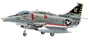 【中古】ハセガワ 1/48 アメリカ海兵隊 A-4M スカイホーク プラモデル PT33