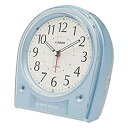 【未使用】【中古】CASIO(カシオ) 目覚まし時計 電波 ブルー アナログ ライト 付き TQ-580J-2JF