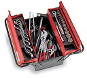 【中古-非常に良い】トネ(TONE) ツールセット 700S 差込角12.7mm(1/2%ダブルクォーテ%) レッド 内容46点