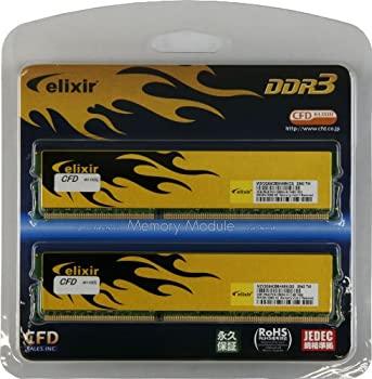 【中古】【輸入 日本仕様】シー エフ デー販売 メモリ デスクトップ 240pin PC3-12800(DDR3-1600) DDR3 4GB(2GB x 2枚組) W3U1600HQ-2G