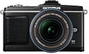 【中古】OLYMPUS マイクロ一眼 PEN E-P2 レンズキット ブラック E-P2LKIT-BLK