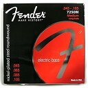 【中古】Fender エレキベース弦 7250 Bass Strings%カンマ% Nickel Plated Steel%カンマ% Long Scale%カンマ% 7250M .045-.105