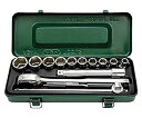 【中古-非常に良い】ASH 6角ソケットレンチセット12.7□×13PCS VJS4100
