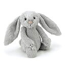 【中古-非常に良い】Jellycat(ジェリーキャット) バシュフル バニー M ぬいぐるみ ウサギ 座高20cm シルバー