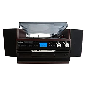 【中古】7-in-1 Boytone BT-21DJM-CDSP Full Size 3 Speed Turntable 33/45/78 Rpm%カンマ% Belt Drive%カンマ% CD%カンマ% Cassette Player AM/FM/ USB/SD Slot%カ