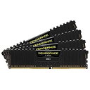 【中古-非常に良い】【輸入・日本仕様】CORSAIR DDR4 デスクトップPC用 メモリモジュール VENGEANCE LPX Series ブラック 16GB×4枚キット CMK64GX4M4A2666C16(2)