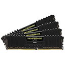 【中古】【輸入・日本仕様】CORSAIR DDR4 デスクトップPC用 メモリモジュール VENGEANCE LPX Series ブラック 16GB×4枚キット CMK64GX4M4A2666C16