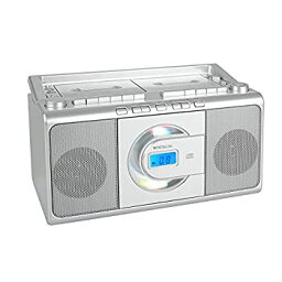 【未使用】WINTECH CDダブルラジカセ(FMワイドバンド対応) シルバー CDR-W70