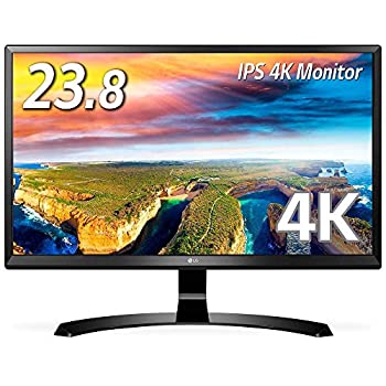 【中古】LG モニター ディスプレイ 24UD58-B 23.8インチ/4K(3840×2160)/IPS 非光沢/HDMI×2、DisplayPort/ブルーライト低減機能