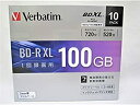 【中古】三菱化学メディア 4倍速対応BD-R XL 10枚パック 100GB ホワイトプリンタブル VBR520YP10D1