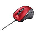 【中古】バッファロー BSMBU300RD 有線 BlueLED 静音 5マウス レッド