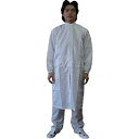 【中古-非常に良い】ブラストン コート(スタンドカラー・ファスナー) BSC-62001-W-4L クリーンルーム用ウェア