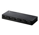 【未使用】【中古】エレコム HDMI切替器 【PS4/PS3/Switch対応】 4入力1出力 自動/手動切替 ケーブルなしモデル ブラック DH-SWL4CB...