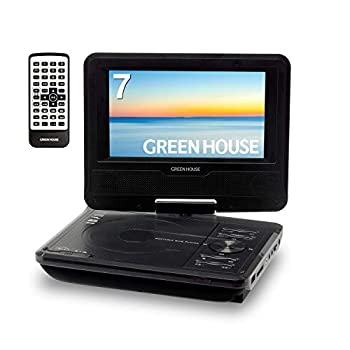 【中古-非常に良い】グリーンハウス 7型ワイド ポータブルDVDプレーヤー GH-PDV7M-BK
