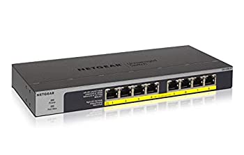 【未使用】NETGEAR アンマネージ スイッチングハブ 8ポート (PoE+ 8ポート 60.5W) 静音ファンレス FlexPoE対応 法人向け GS108LP