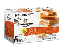 【中古】【輸入品・未使用】Gloria Jean 's Butter Toffee %カンマ% Keurig k-cups 72 Count ブラウン