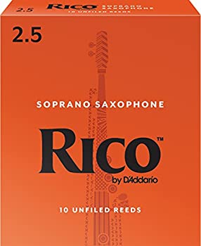 【中古-非常に良い】D'Addario WoodWinds ダダリオ リード ソプラノサックス用 RICO RIA1025 [硬さ:2.5] 10枚入り 【国内正規品】