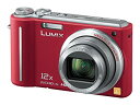 【中古】パナソニック デジタルカメラ LUMIX1010万画素 光学12倍ズーム(レッド)DMCTZ7R DMC-TZ7-R