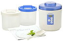 【未使用】【中古】TANICA 【温度調節機能で市販・カスピ海・ケフィアヨーグルト / 納豆・甘酒に対応】 ヨーグルティア スタートセット ブルー YM-1200-NB