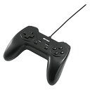 【未使用】【中古】iBUFFALO USBゲームパッド 10ボタン デジタル対応 連射機能 ブラック BSGP1001BK