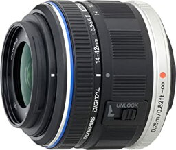 【中古】OLYMPUS 標準ズームレンズ M.ZUIKO DIGITAL 14-42mm F3.5-5.6 II ブラック