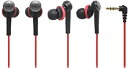 【未使用】【中古】オーディオテクニカ SOLID BASS インナーイヤーヘッドホン ブラックレッド ATH-CKS55 BRD