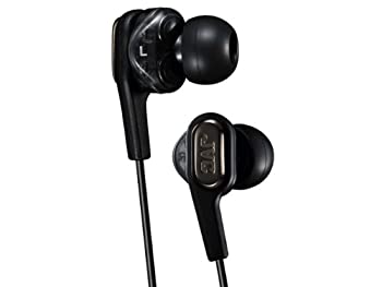 【中古】JVC HA-FXT90 TWINシリーズ カナル型イヤホン ツインシステムユニット採用 ブラック&ブラック