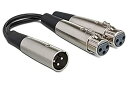 【中古】Hosa YXF-101.5 45cm XLRメス×2-XLRオス Yケーブル(2)