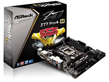 【中古】ASRock マザーボード Z77 M-ATX USB3.0 SATA3 Z77 Pro4-M