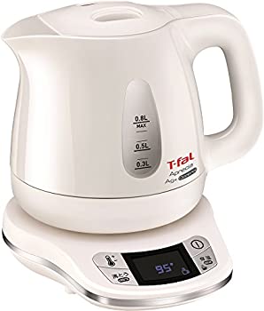 【中古】ティファール ケトル 0.8L アプレシアエージープラスコントロール パールホワイト 温度設定 コンパクト 空焚き防止 自動電源OFF 湯沸かし KO6201