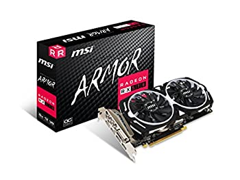 【未使用】【中古】(RX 570, RX 570 ARMOR 8G OC) - MSI Gaming Radeon RX 570 256-bit 8GB GDRR5 DirectX 12 VR Ready CFX Graphcis Card (RX 570 armour 8G OC)