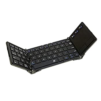 【未使用】【中古】浅沼商会 3E-BKY5-BK 3E タッチパッド付Bluetooth Keyboard 【Touch+】 3つ折りタイプ ブラック ケース付属