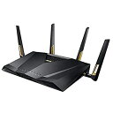 【中古-非常に良い】【輸入・国内仕様】ASUS WiFi 無線 ルーター WiFi6 4804+1148Mbps デュアルバンドゲーミング RT-AX88U【 メッシュ機能付 】【3階建 / 4LDK 】【PS5/Nintendo Switch(2)