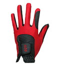 【未使用】【中古】ミックゴルフ(MIC 39 GOLF) FIT39 グローブ ユニセックス MGF-220N 左手着用(右利き用) 赤/黒 Mサイズ