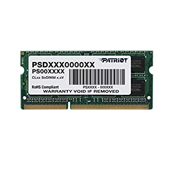 【中古-非常に良い】PATRIOT ノート用メモリ 低電圧1.35V DDR3L-1600 4GB 204pin SO-DIMM PSD34G1600L2S
