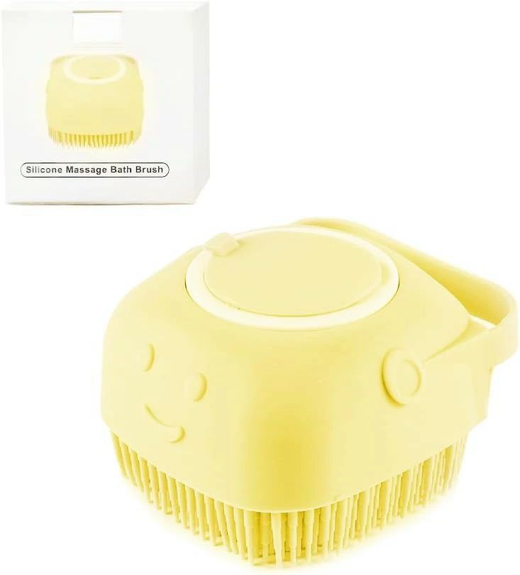 【P20限定！】ドッグバスブラシ、ソフトシリコン製のペットシャンプーマッサージディスペンサーグルーミングシャワーブラシ - シャンプーを入れるため