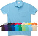 Printstar VP　T/Cポロシャツ（ポケット付）4L-5L白/ホワイト/黒/ブラック/赤/黄色/青/緑/紫/他